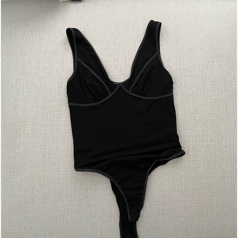 Lush white stitch bodysuit